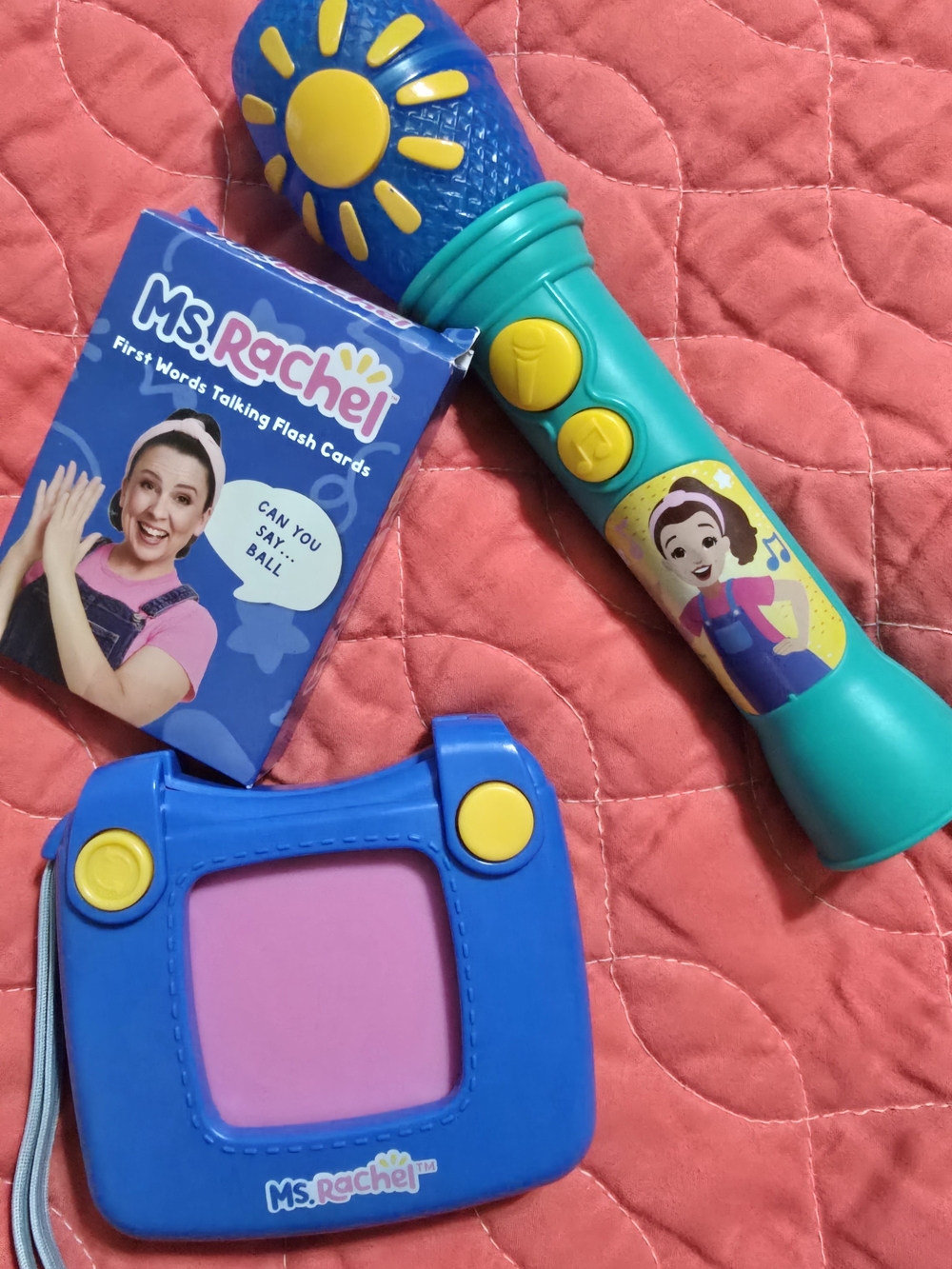 Ms. Rachel Kids Talking Microphone & Learning Toy Set - Teal/Purple/Blue